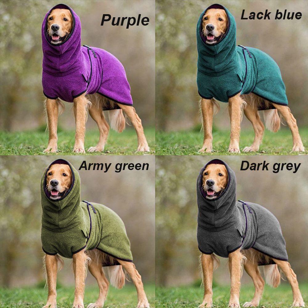 Useful Towelling Greyhound Costumes Soft Dog Warm Apparel Pet Sleepwear Coat Pitbull Hoodies Jacket Harness Vest