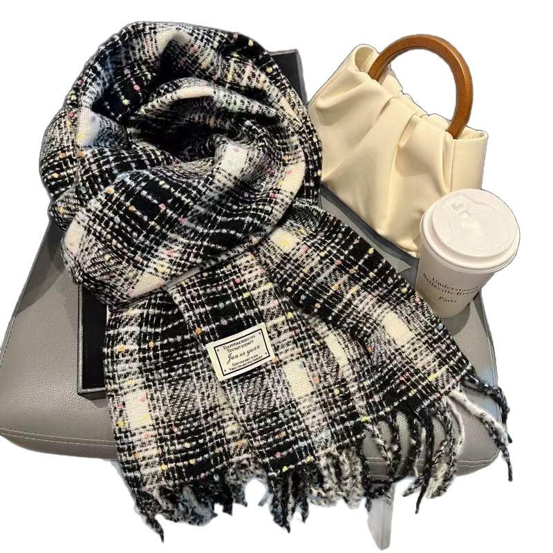 New Rainbow Jelly Bean Scarf Autumn and Winter Female Korean Atmosphere Advanced Autumn and Winter Student Scarf