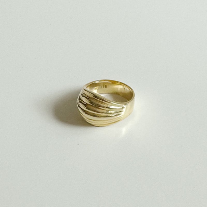 oar Volume Shell Ring(18K Gold Plated)