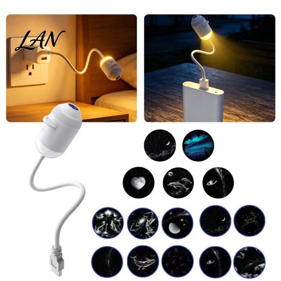 Decorative Lighting for Meditation 2 in 1 Star Projector Night Light, USB Aurora Moon Scene Lamp with Atmosphere Home Remote Control, 360 Degree