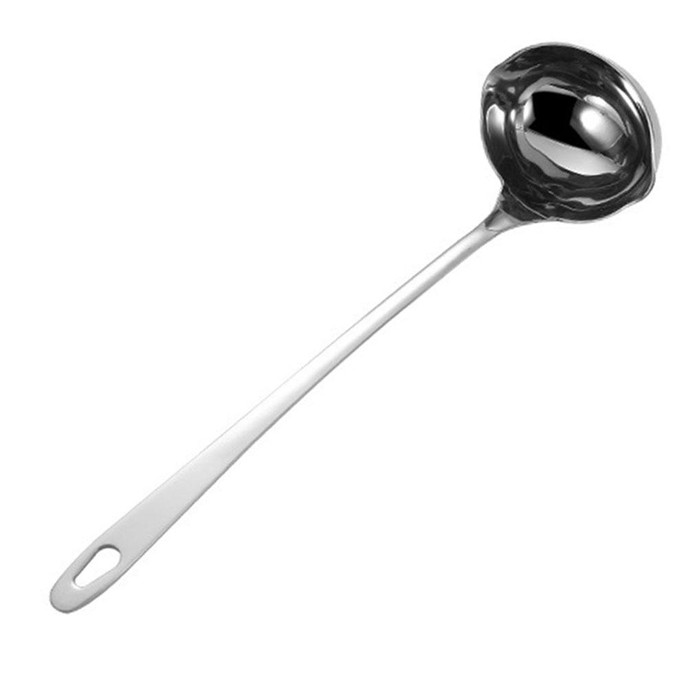 1Pc Stainless Steel Double Mouth Soup Ladle With Pouring Spout Long Handle Kitchen Gadgets Household Water Spoon Dinnerware Set