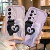 Phone Case: 2D Flat Samsung Galaxy A34 A35 M05 M06 S20 S22 S21 FE Plus 5G Protective Case, Background with Hearts, Perfect Christmas and Halloween Hol