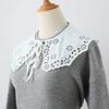 Shirt White Fake Collars Women Hollow Out Lace False Collar Shawl Removable Shirt Detachable Collar Lace-Up Scarf