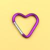 Heart-shaped Aluminum Carabiner Key Chain Clip Outdoor Camping Keyring Spring Hook Water Bottle Hanging Buckle Travel Accessory