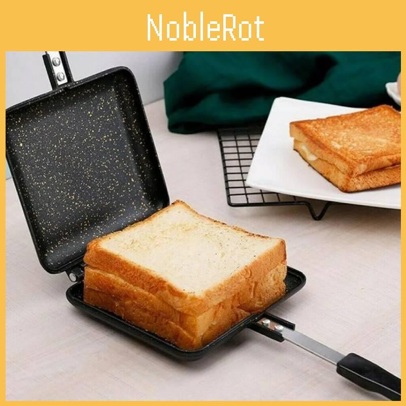 Durable Aluminum Gas Stove Sandwich Toaster Pan Double-sided Non-stick
