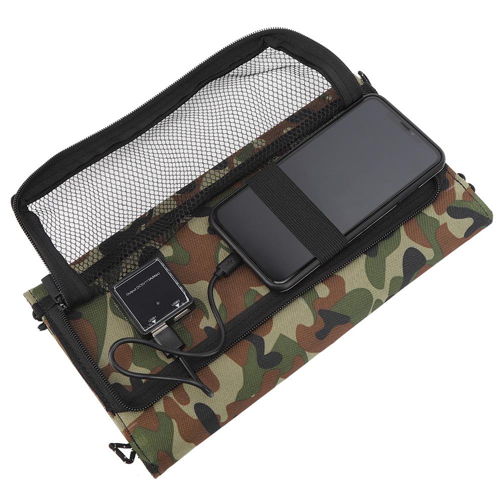 21W 5V Dual USB Port Portable Flexible Folding Waterproof Solar Panel for Mobile Phone Charging