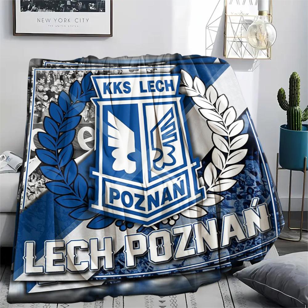 Kks Lech Poznan Print Flannel Blanket, High Quality Comfortable for All Seasons, Home Decor, Warmth and Comfort, Perfect for Christmas Gifts60
