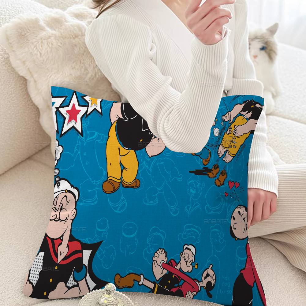 P-PopeyeS The S-Sailor Cartoon Cushion Cover Inches Farmhouse Decor Home Throw Pillow Covers for Couch Decorations