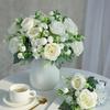 1/3 Stück Künstliche Blumen Hochzeitstisch Zuhause Schlafzimmer Dekoration Brautstrauß Garten Kunstseide Pfingstrose Hortensien Vase Draußen
