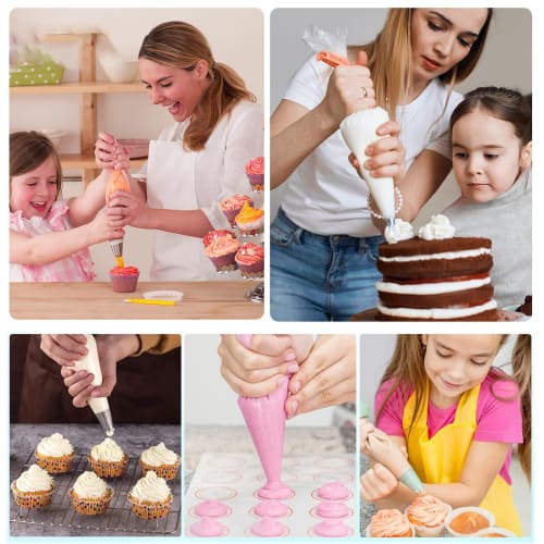 Topatrol Einweg-Spritzbeutel aus Creme, Langlebig, Dick, Ungefähr 100 Stück, Groß/Mittel/Klein, PE Polyethylen, Einweg-Gebäckbeutel für Creme,