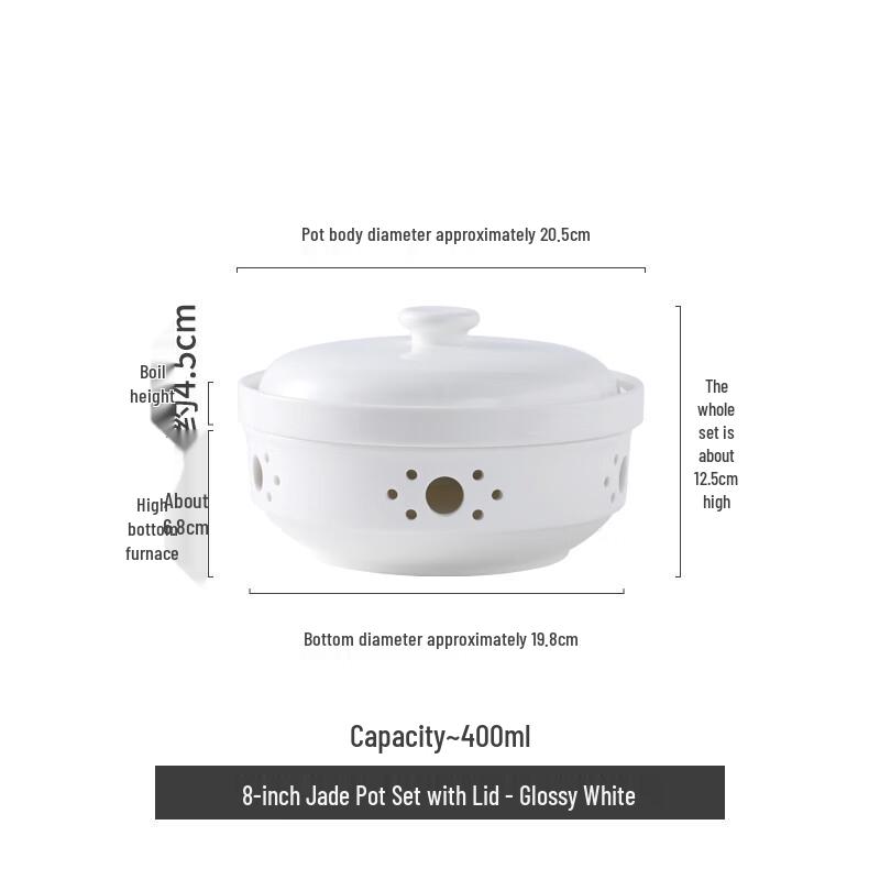 Nordic Ceramic Warming Dish Set with Lid and Candle Heater