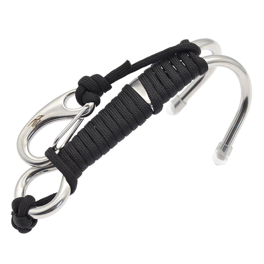 Double Head Diving Clips Hook Portable Stainless Steel Dive Underwater Hook Lightweight Wear-Resistant Outdoor Equipment