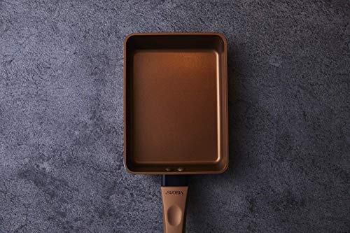 PEARL METAL VISIONS GOLD Coating IH Compatible Egg Pan, Tamagoyaki (Omelette Pan), 13 X 18 Cm, CP-8816