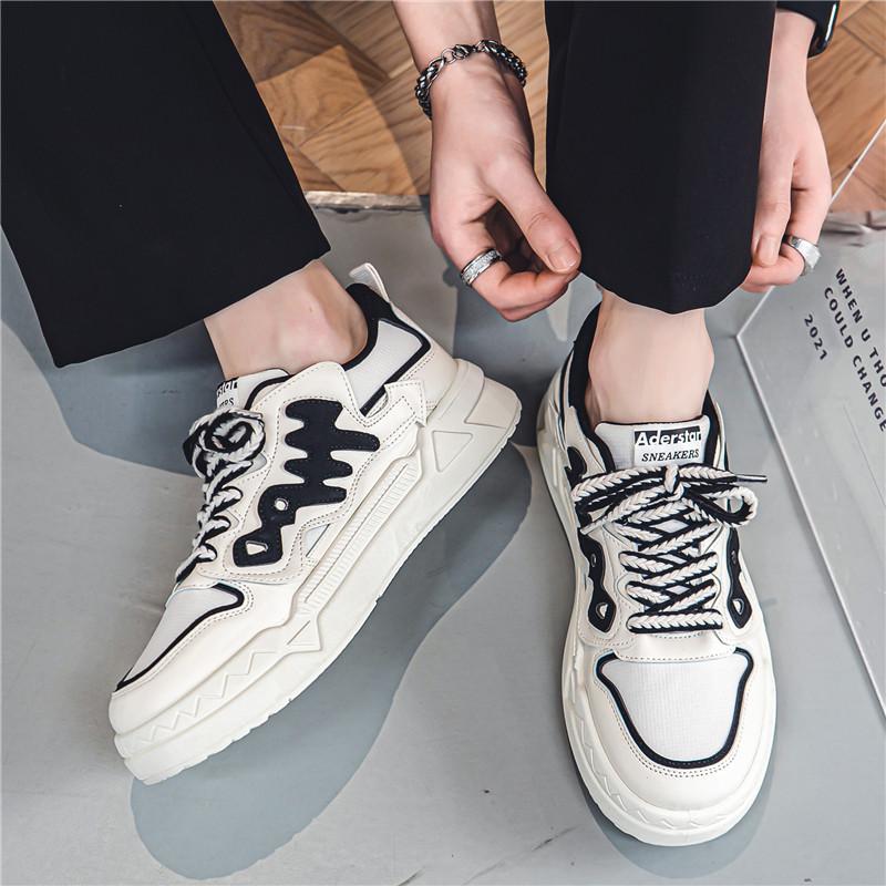 Fashion Fashion Vulcanized Sneakers Men British Style Chunky Walking Shoes For Men Casual Sneakers Street Style Sport Basketball Shoes