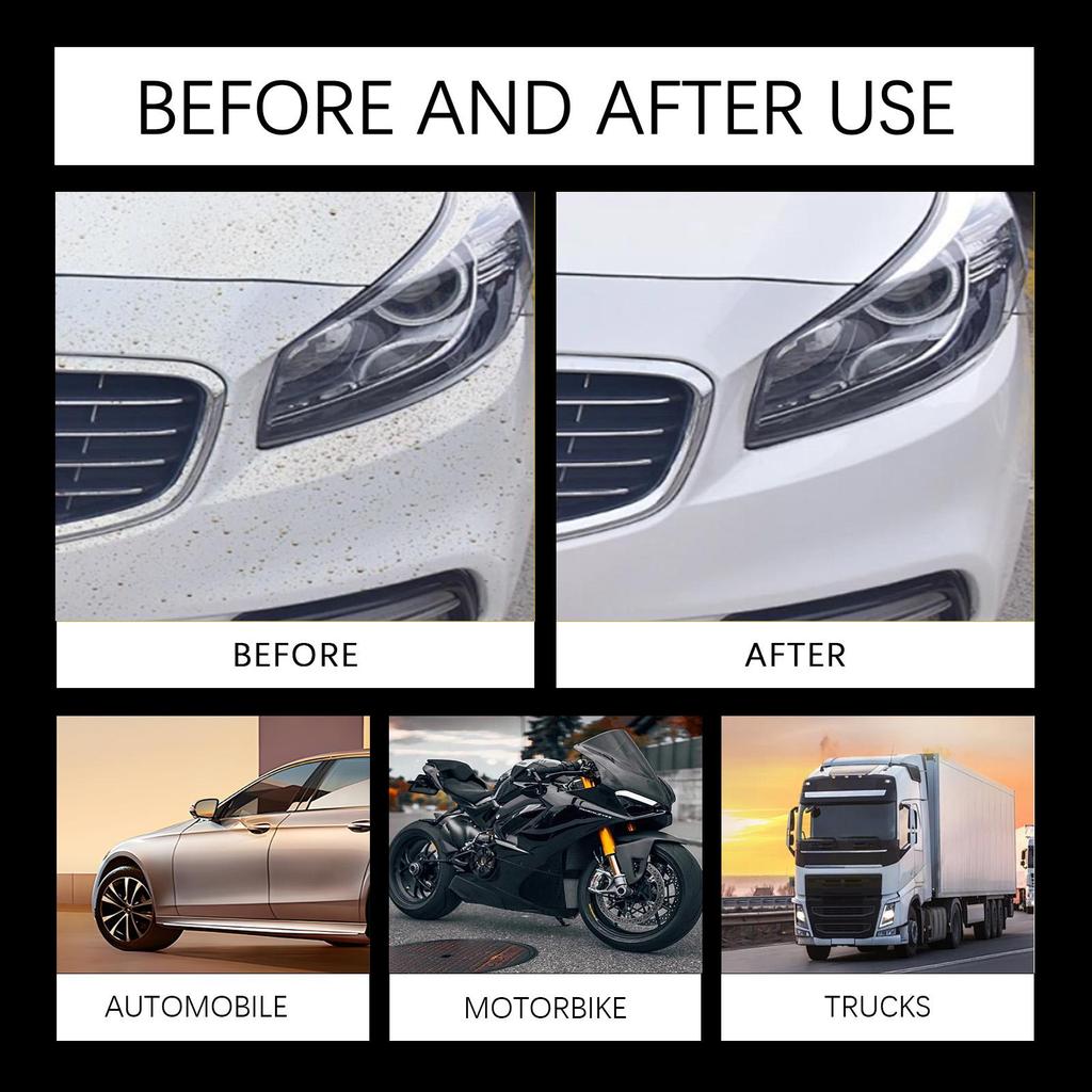 Homonth Car Cleaner No-Rinse Car Wash Liquid, Gentle Stain Removal, Cleaning, Protection, Shine, Daily Maintenance, Suitable for Cars, 120ml