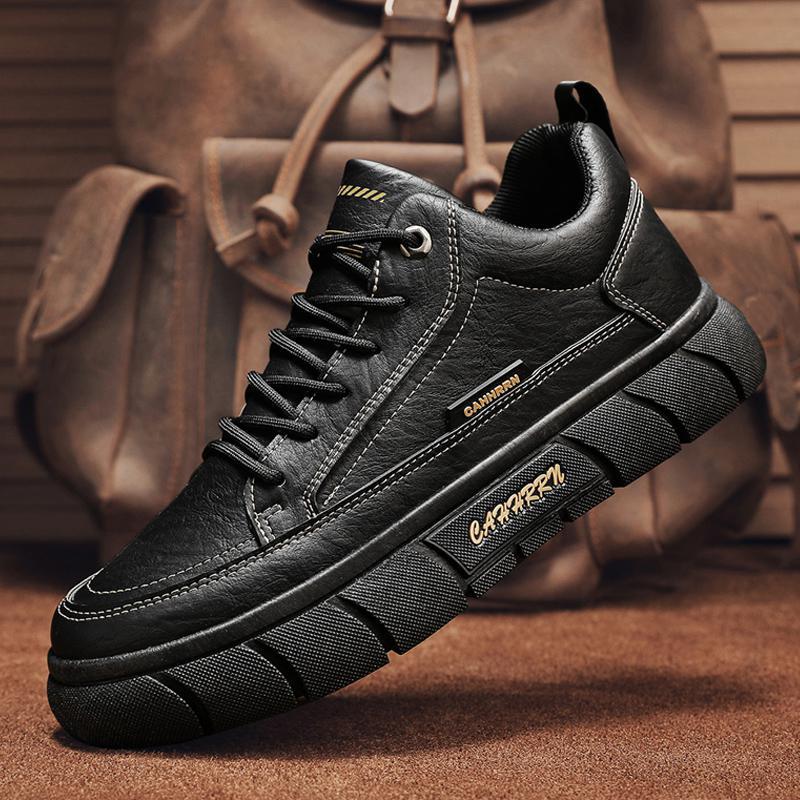 British Style Leather Waterproof Shoes 22 New Sports and Leisure Board Shoes Martin Leather Shoes Platform