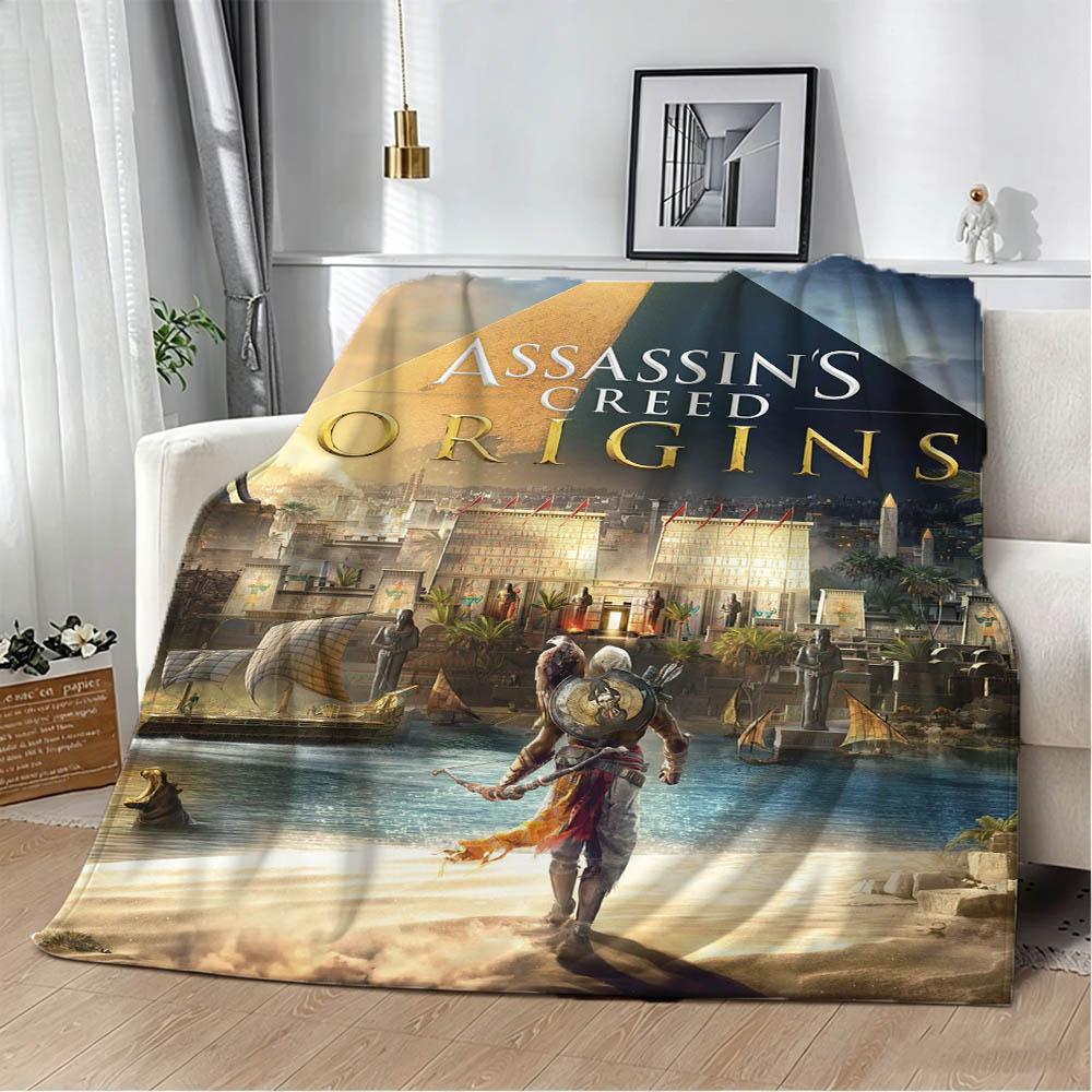 A-Assassins C-Creed Classic Game Flannel Blanket Soft Throw Blanket Art For Home Decor Bedroom Bed Sofa Picnic Fans Gifts