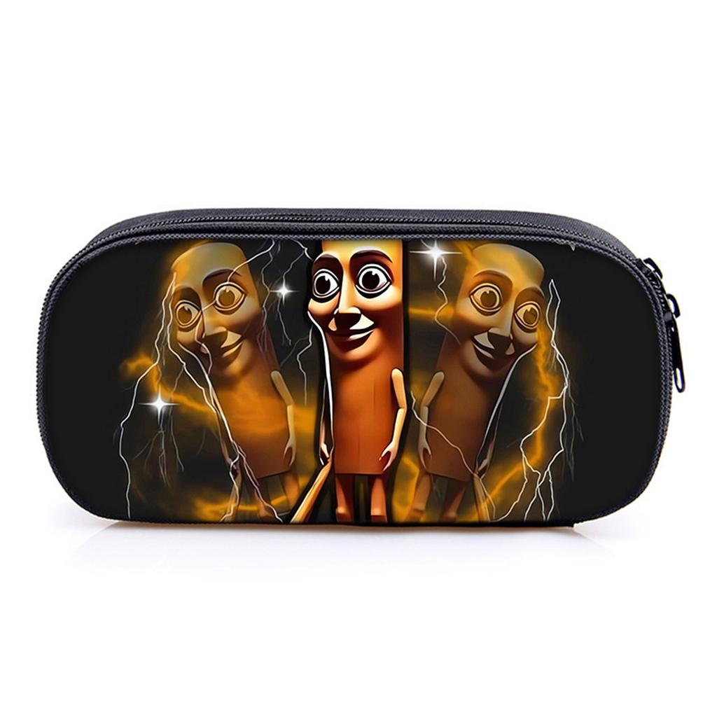 Hot Sales Italian Brainrot Print Layered Pencil Case Quality 2D Flat Cartoon Pen Bag Best Gift for Boys/Girls School Supplies
