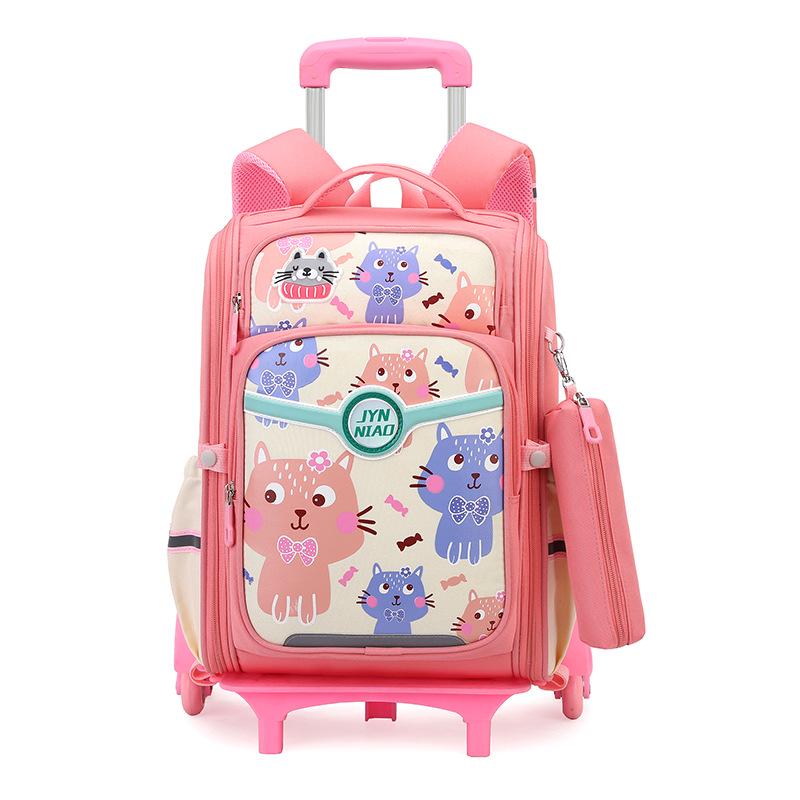 Sacs à dos à roulettes légers pour les classes de CM1-6ème: Sacs à dos détachables à double usage pour garçons et filles