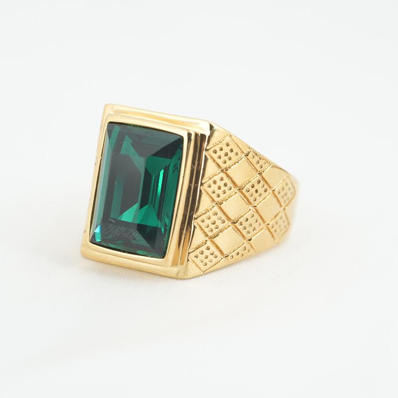 European and American Rings, Gemstones Vacuum Electroplating Multi-color Domineering Men's and Women's Exaggerated Rings