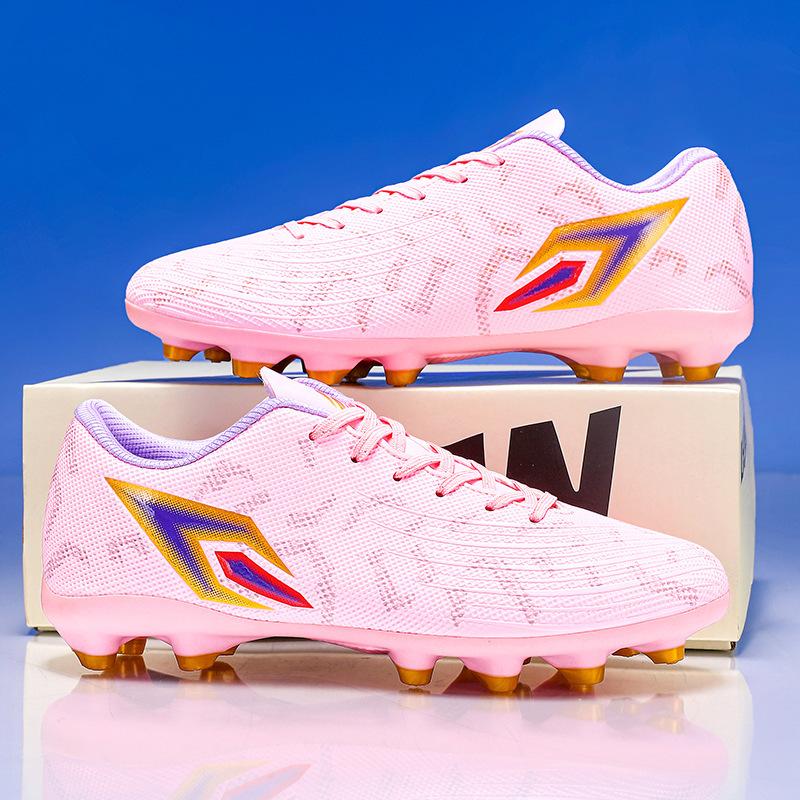 Spirit Fire Sword, Football Shoes TPU Spikes Artificial Turf Rubber Sole Leather Foot Student Children's Training Shoes
