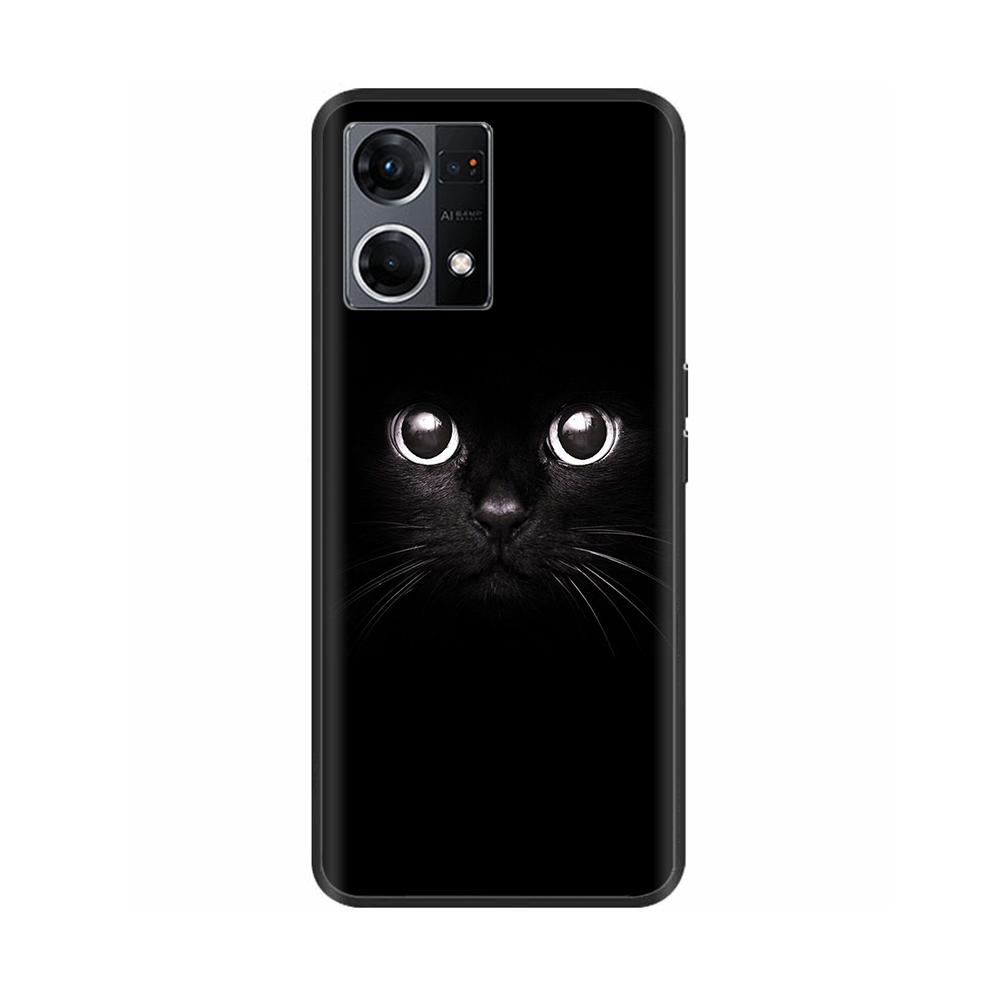 Hülle für Oppo Reno7 4G Hülle Reno7 Silikon Weich Stoßfest TPU Rückseiten für OPPO F21 Pro Reno 7 4G Hülle Schwarze Bumper Fundas