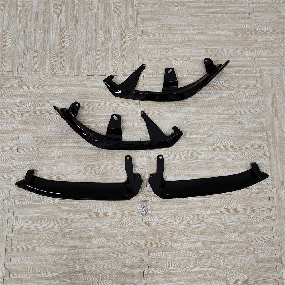 4Pcs Car Front Bumper Lip Spoiler Splitter Diffuser For BMW G60 G61 520i 520d 530e 550e i5 M60 M-Sport 2023-2025 Bodykit Tuning