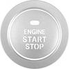 Engine Start Stop Ignition Button Overlay Cover Decal Interior Trim Sticker for Hyundai Sonata 2011-2014 Aluminum Alloy Silver Tone