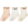 Set of 3 Pair Girls Cotton Ankle Socks Baby Hosiery with Nonslip Elastic Cuffs Design for Toddler Daily Comfort Wear