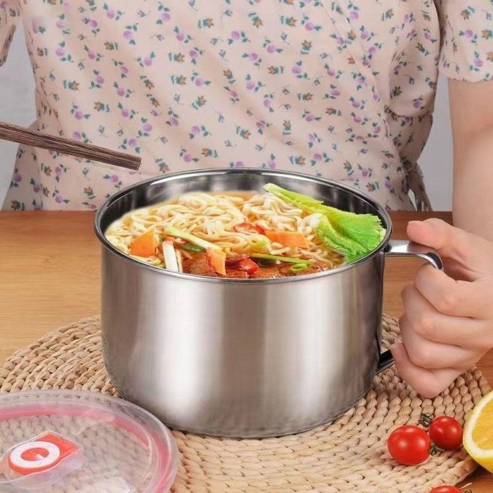 316 Stainless Steel Noodle Bowl 1.8L Food Storage Container for Office Kitchen Study