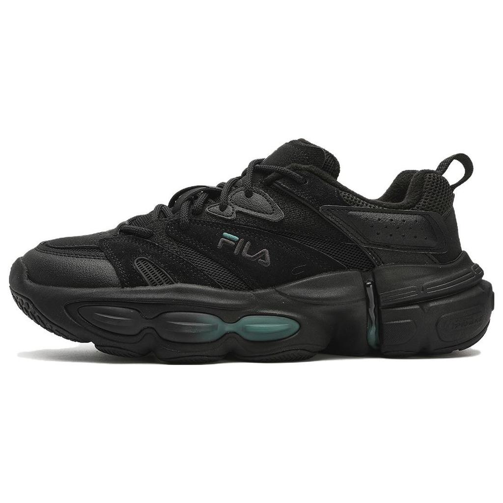 Fila Et Lace-Up Fleece Low-Top Running Shoes Men Sneakers Black F12M342119ABK