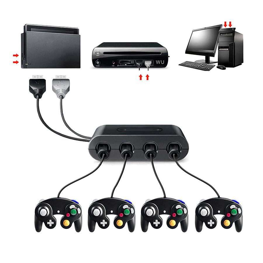 GC To WIIU / PC / Switch 3 In 1 Converter NGC Conversion Box Serial Send Plug and Play Without Driver