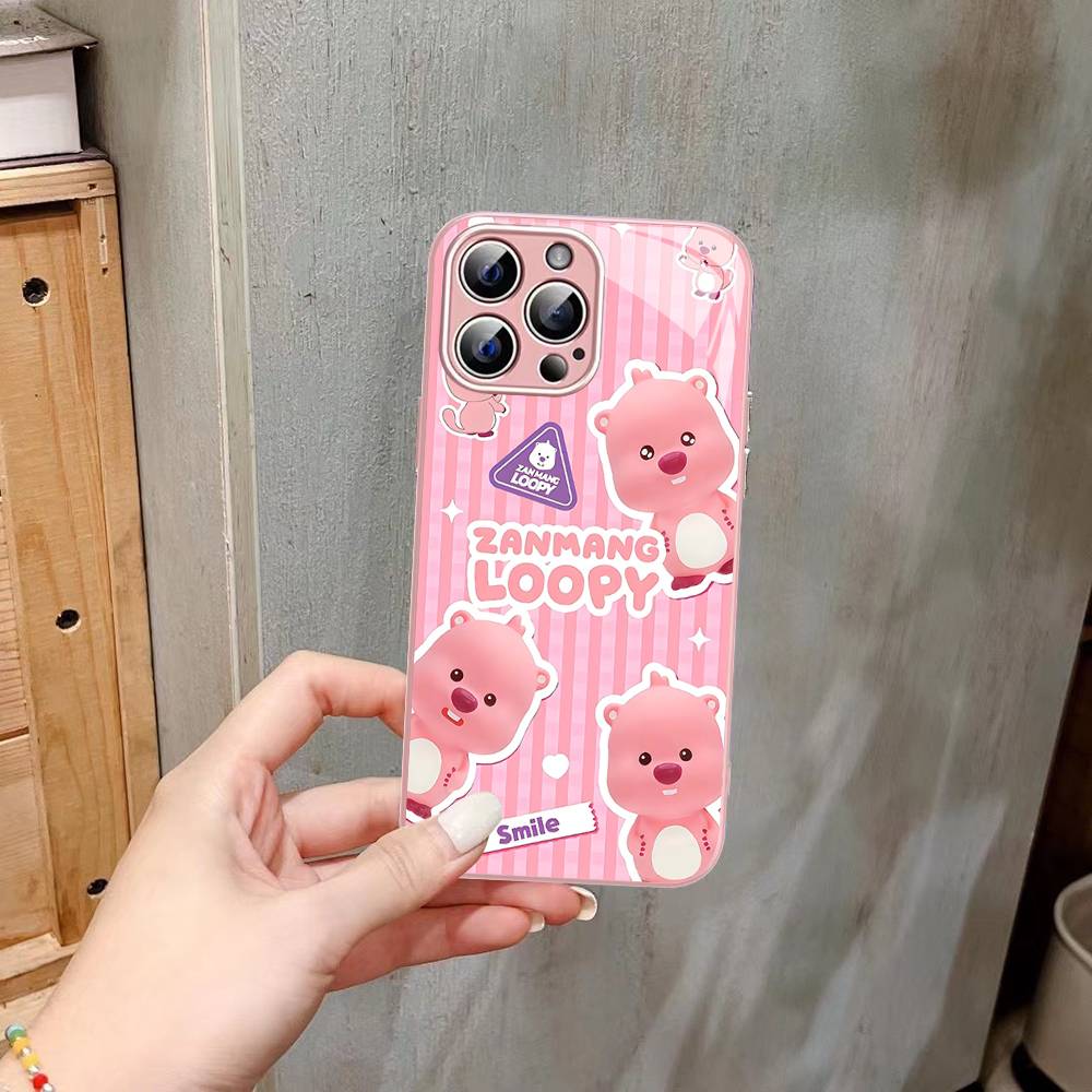 

Cute Cartoon L-Loopys Tempered Glass For Iphone 14 13 12 11 Pro Mini XS MAX 14Plus X XS XR Fundas iphone 14