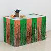 Rainbow Silk Table Skirt: Colorful Birthday, Wedding, and Holiday Party Decoration