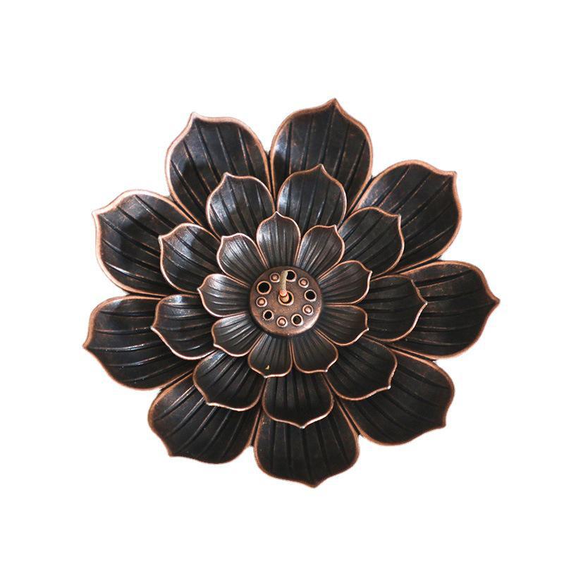 Ouyue Lotus Alloy Incense Holder: Zen Aromatherapy Wire Burner