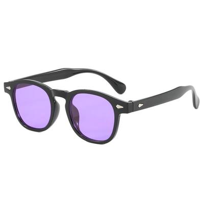 Vintage Oval Klassisch 4 Kleine Dellen Stilvolle Sonnenbrille für Herren Damen Unisex Dekorativ Retro