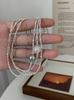 Elegant Silver Pearl Geometric Necklace - High-End Versatile Clavicle Chain for Women, New Style Glam with Fine Glitter