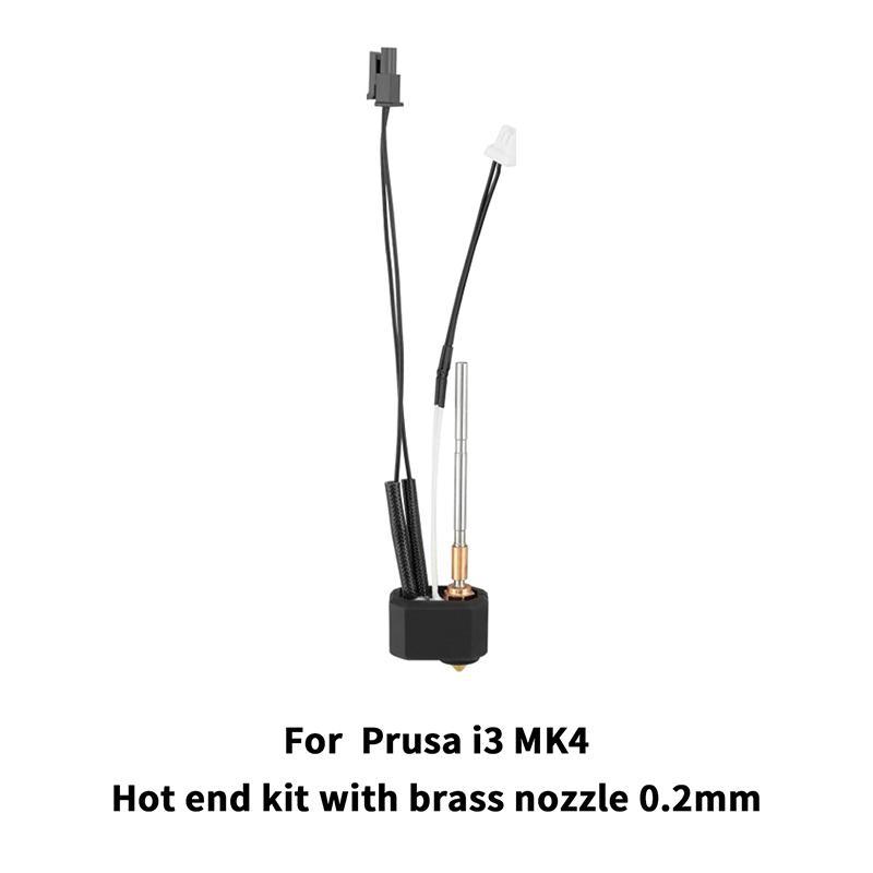 For Prusa I3 MK4 Hot End Extruder Print Head Kit Heater Cartridge Heating Block Hardened Steel Nozzle For Prusa I3 MK4