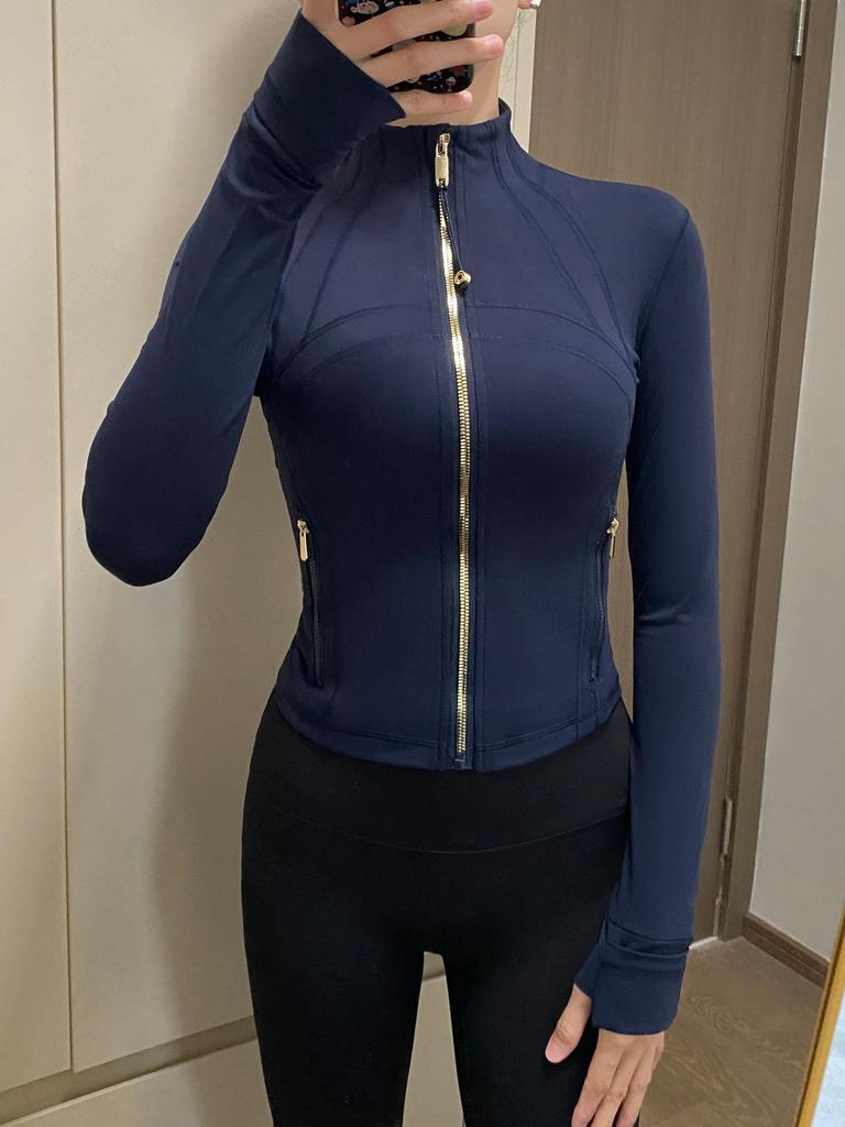 Luludarling Women's Slim Fit Stand-Up Collar Yoga Jacket