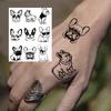 1 Hoja Mariposa Gato Ballena Tatuajes Temporales Para Mujeres Dedo Cuello, Pegatinas de Tatuaje Falso Larga Duración Realista Tatuaje Uso Diario