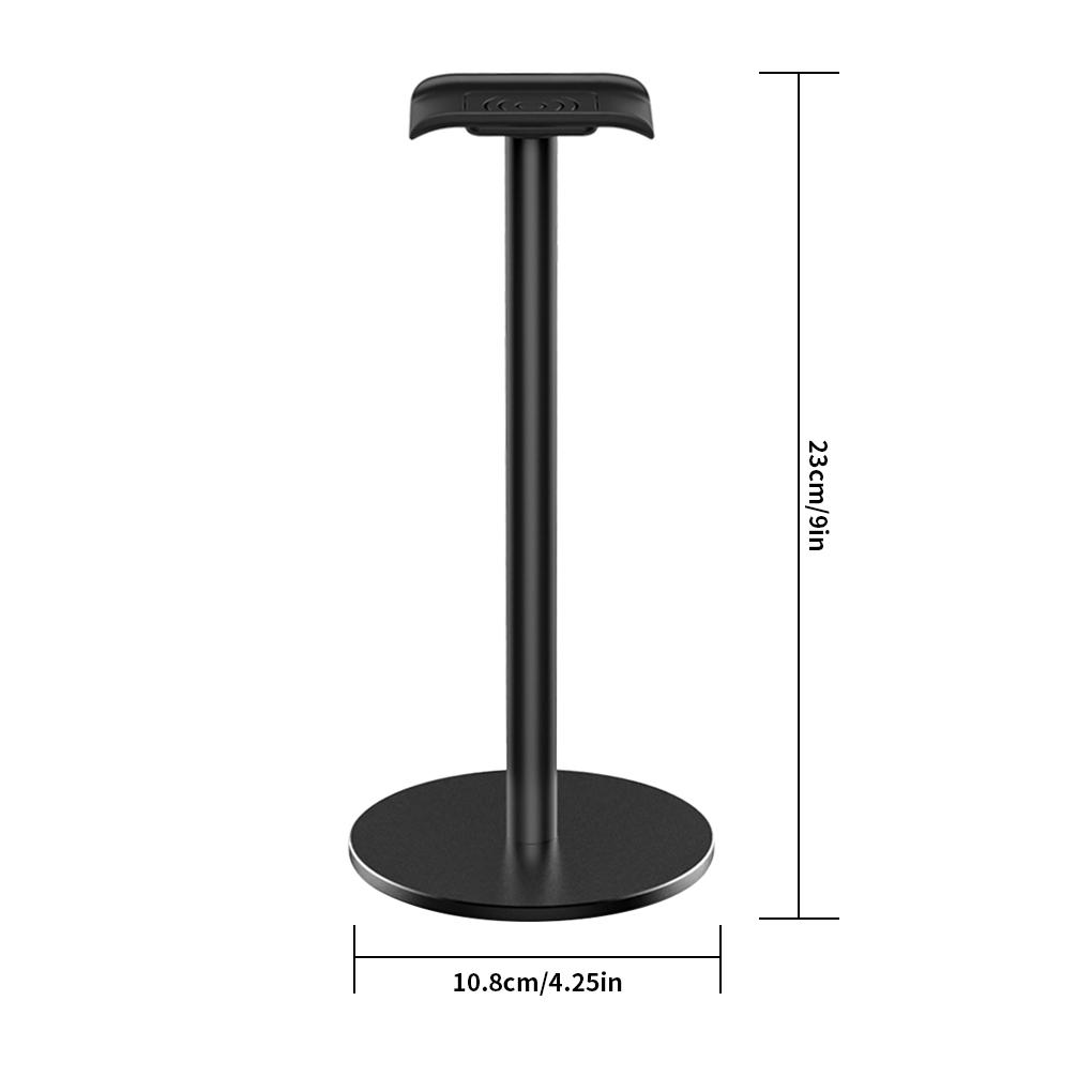 Black Premium Headset Stand Durable And Exquisite Craft Universal Holder For All Headsets Office