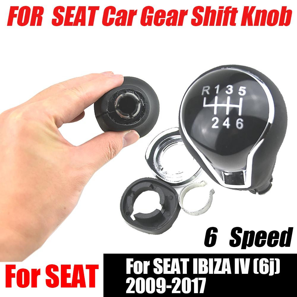 Manual Car Shifter Boot Gear Shift Knob Head Lever  5/6 Speed Fit For SEAT IBIZA IV (6j) 2009 - 2017 6 Speed