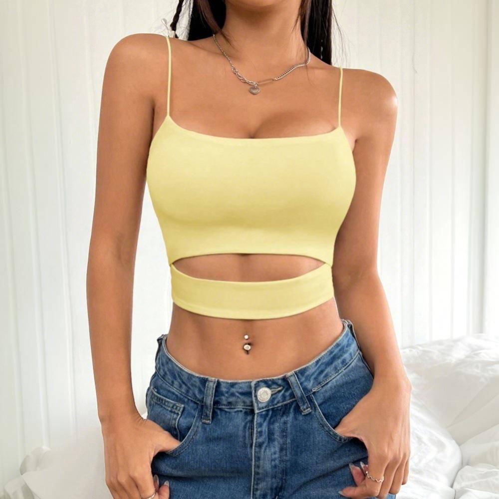 European and American Fashion Versatile Short Sling Vest Spring and Summer Sleeveless Design Top