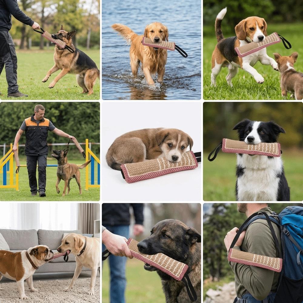 Woven Fiber Dog Training Stick Tough Texture Dog Molar Stick Dog Tug Stick Dog Training
