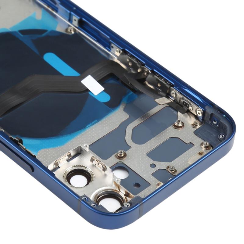For iPhone 12 Mini Back Housing Cover Repair Kit (with Side Keys+Card Tray+Power+Volume Flex Cable+Wireless Charging Module)