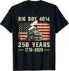 250 Yıl Big Boy 4014 Buharlı Lokomotif Tren ABD Bayrağı Tişört