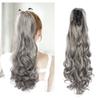 MERISIHAIR Heat Resistant Synthetic Ponytai Hair 22" Wavy Claw Clip In Golden Black Hair Extensions Ponytail