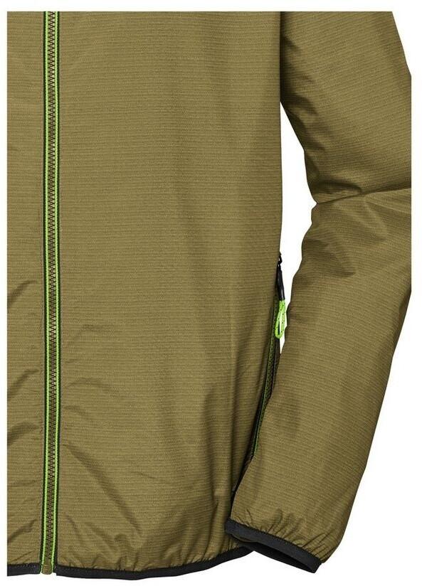 Killtec Jacket with Functional Hood Windproof and Waterproof Jacket Moss Green