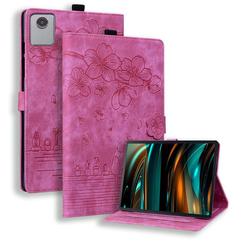 Etui For Lenovo Tab M11 Case Embossed PU Leather Stand Wallet Cover For Funda Lenovo M11 Xiaoxin Pad 2024 Case Tb330fu Tb331fc