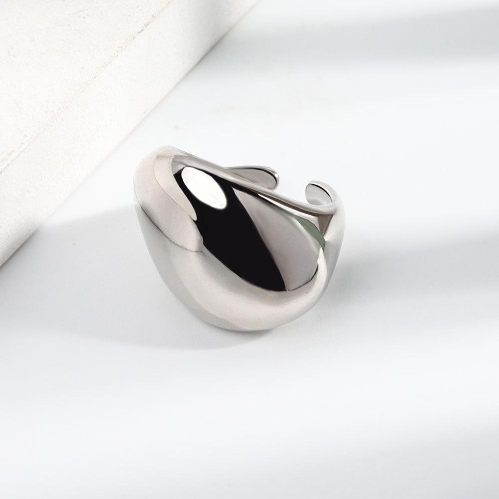 Fashion Personalized Index Finger Ring Niche Design Geometric Twist Open Ring Temperament Retro Couple Ring for Girlfriend Simple Geometric Ring